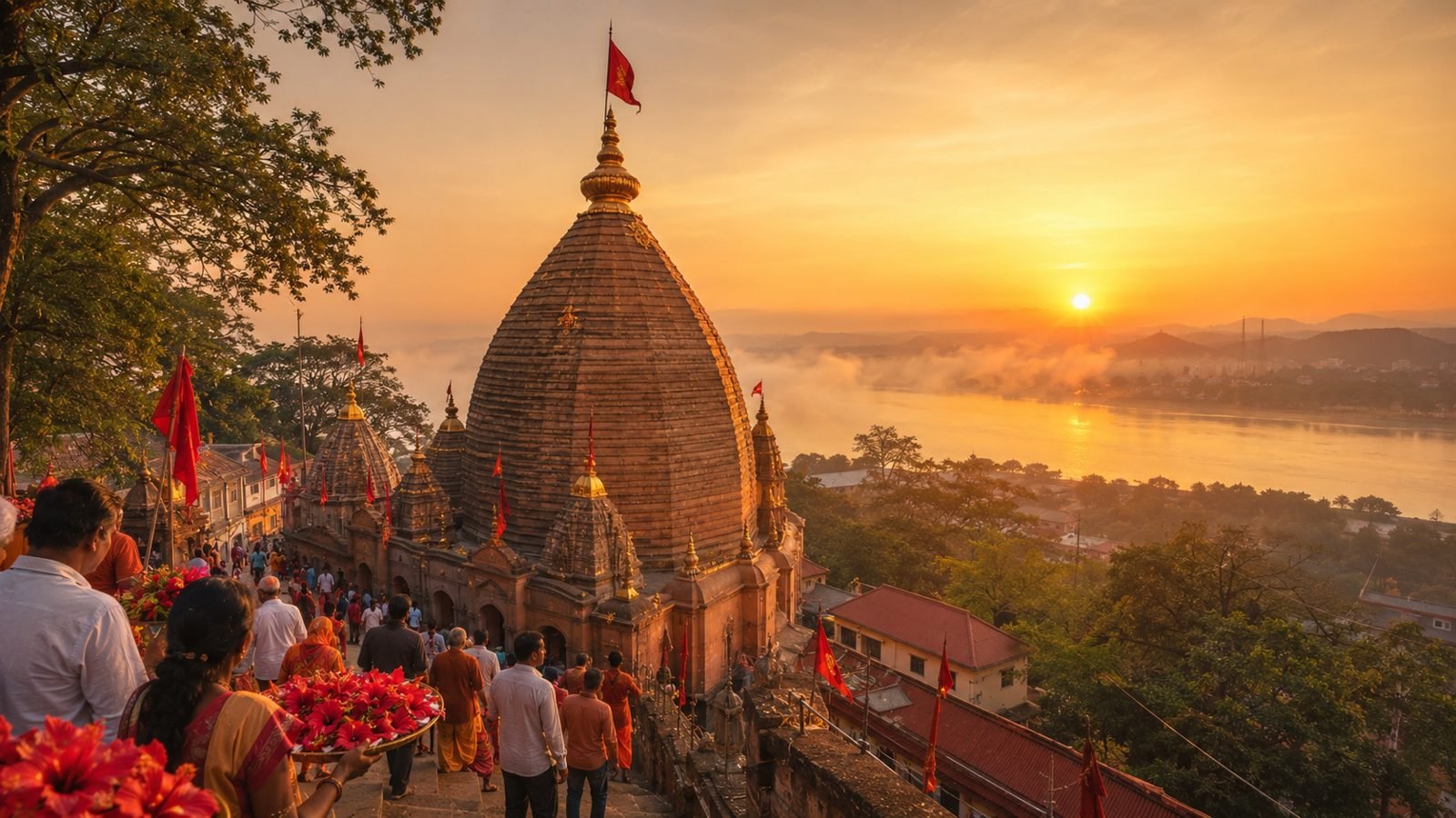 Kamakhya Temple on Nilachal Hill at dawn, the foremost Shakti Peetha