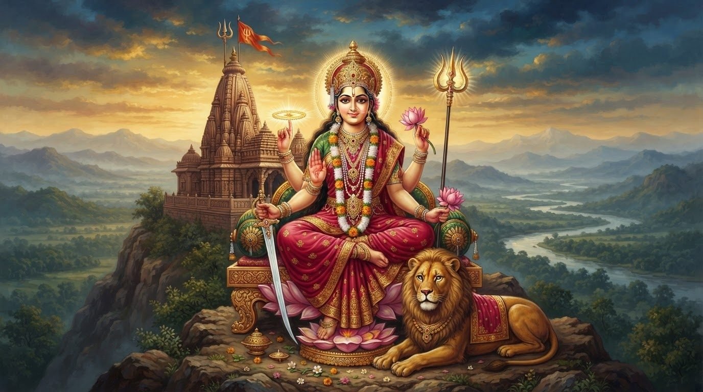 Chandi Devi, the warrior goddess, on Neel Parvat above Haridwar