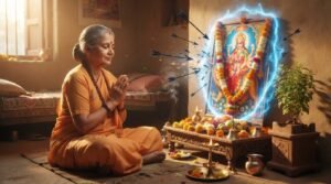 The Devi Kavach as a shield of light around a devotee
