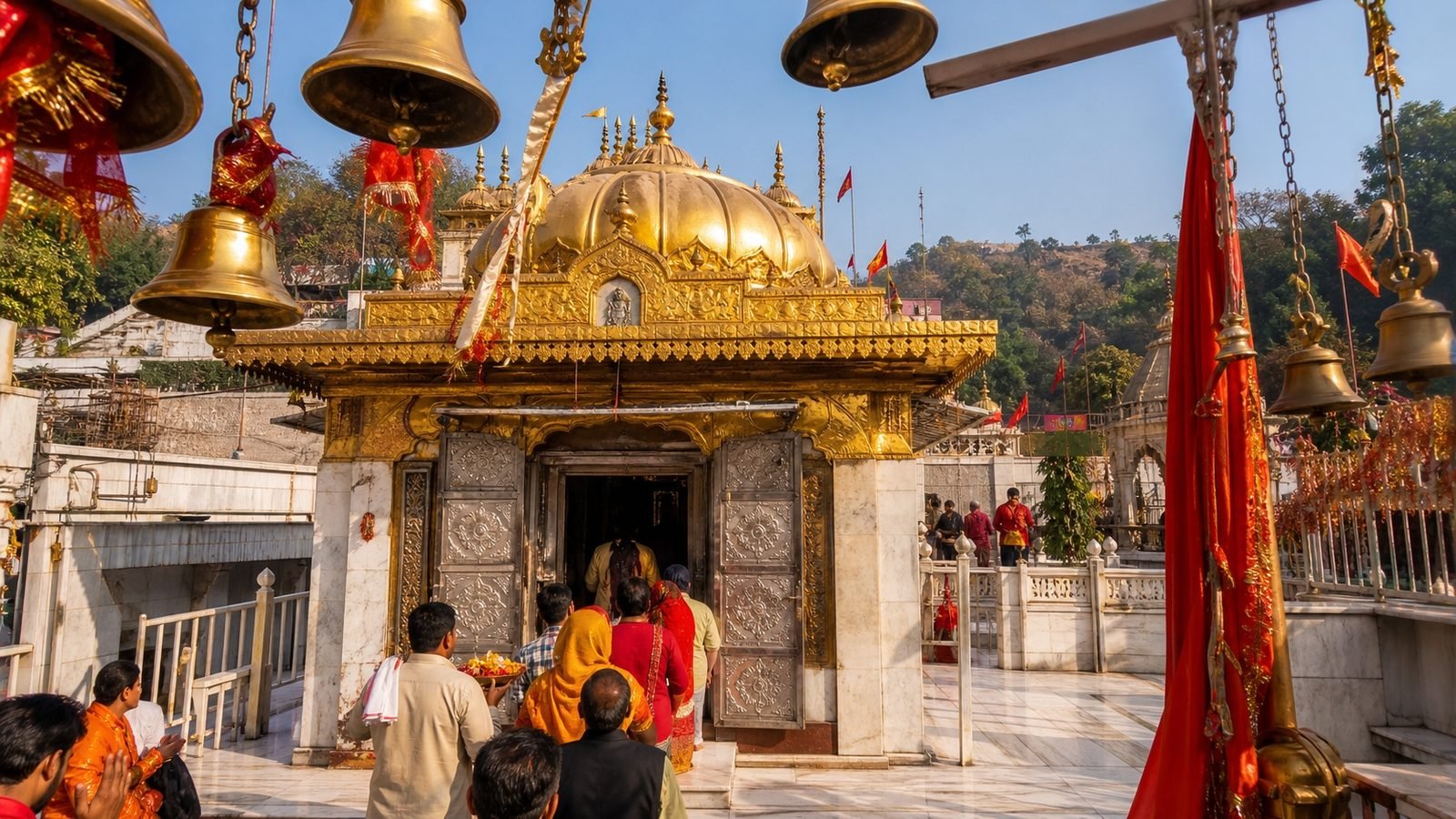 The golden dome of the Jwalamukhi temple