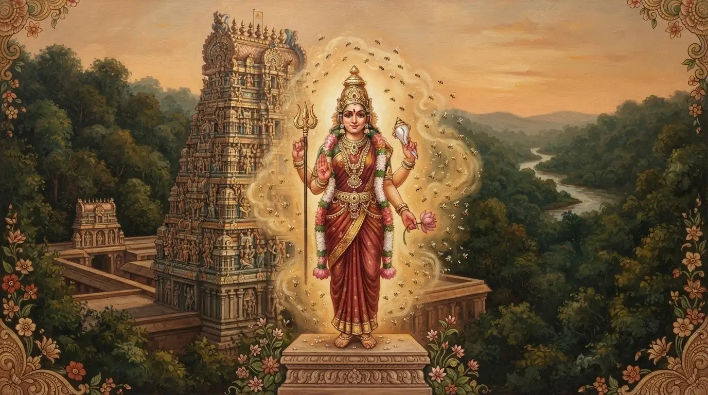 Bhramaramba Devi Temple, Srisailam - temple view.