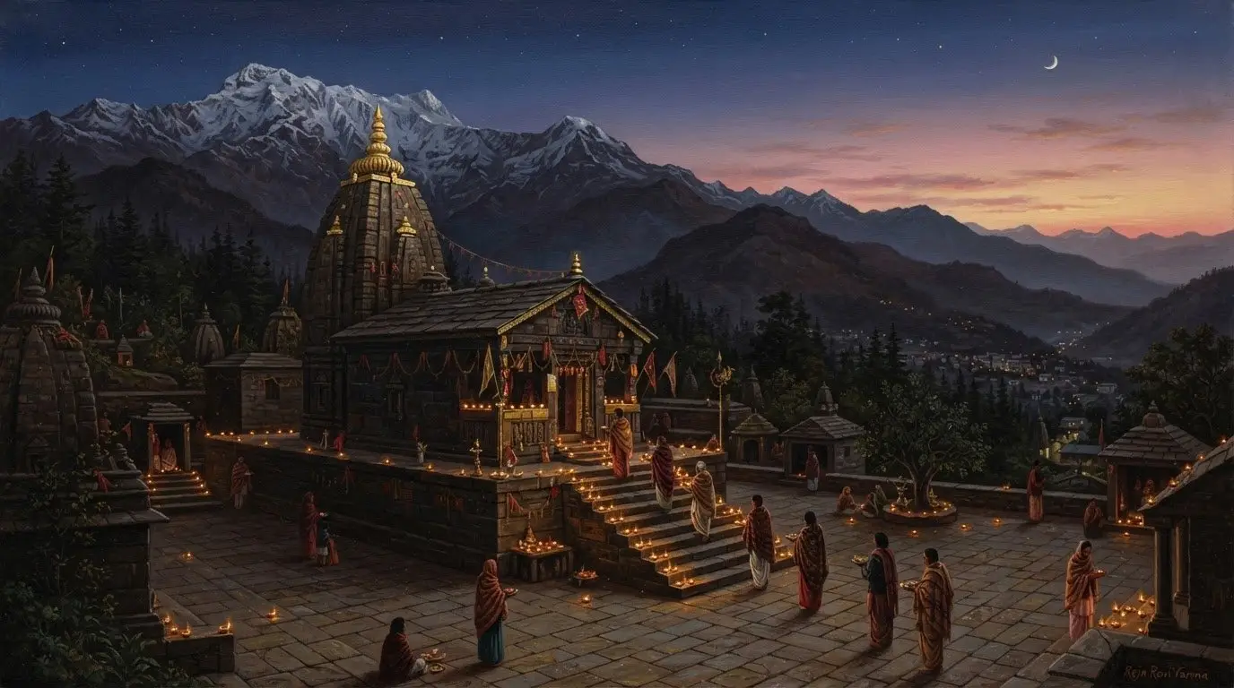 Brajeshwari Devi Temple, Kangra - temple view.