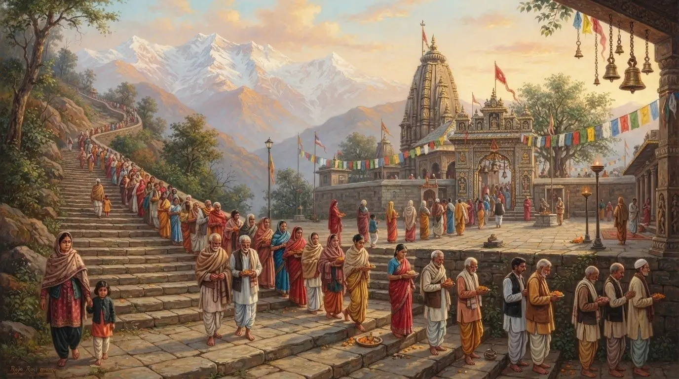 Brajeshwari Devi Temple, Kangra - temple interior.
