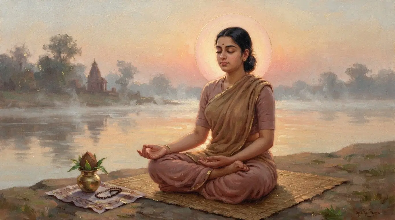 Goddess Gayatri, the mother of the Vedas - blessings and grace.