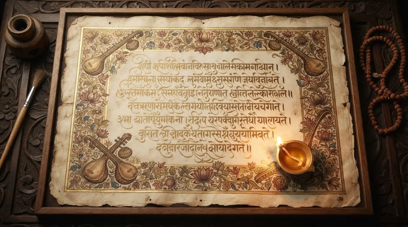 Goddess Saraswati, deity of knowledge, music and the arts - blessings and grace.