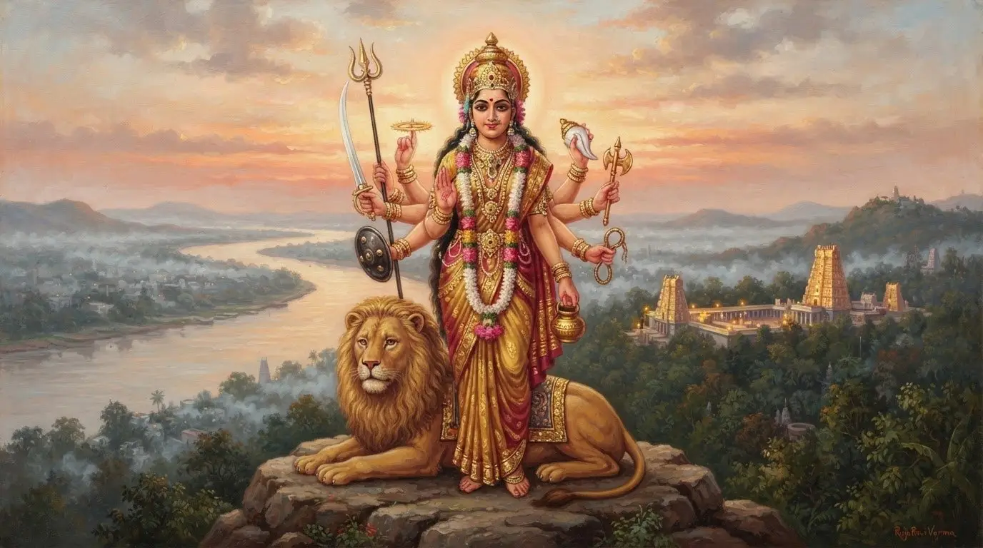 Kanaka Durga Temple, Vijayawada - temple view.