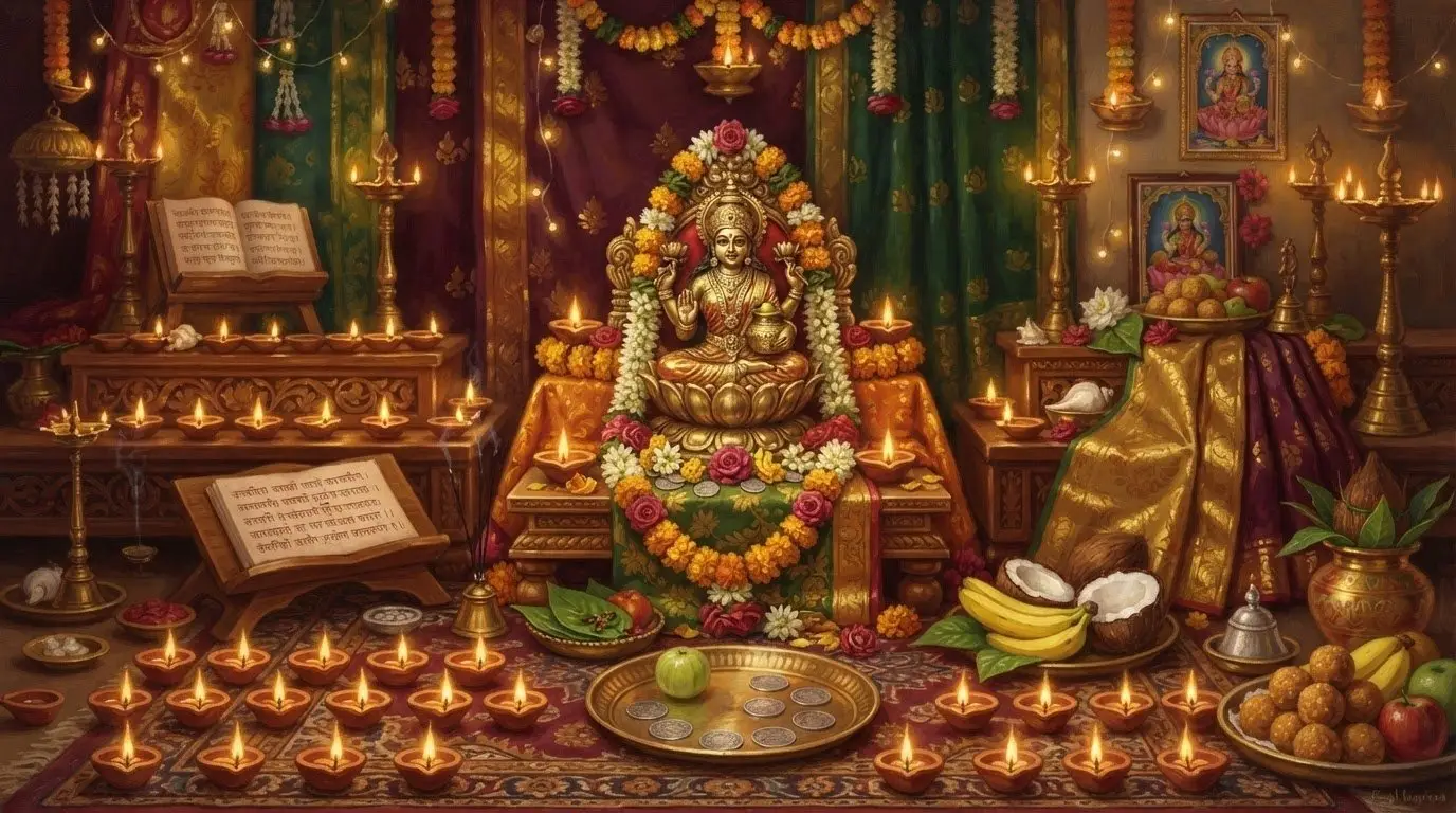 Kanakadhara Stotram, the hymn to Goddess Lakshmi - sacred symbolism.