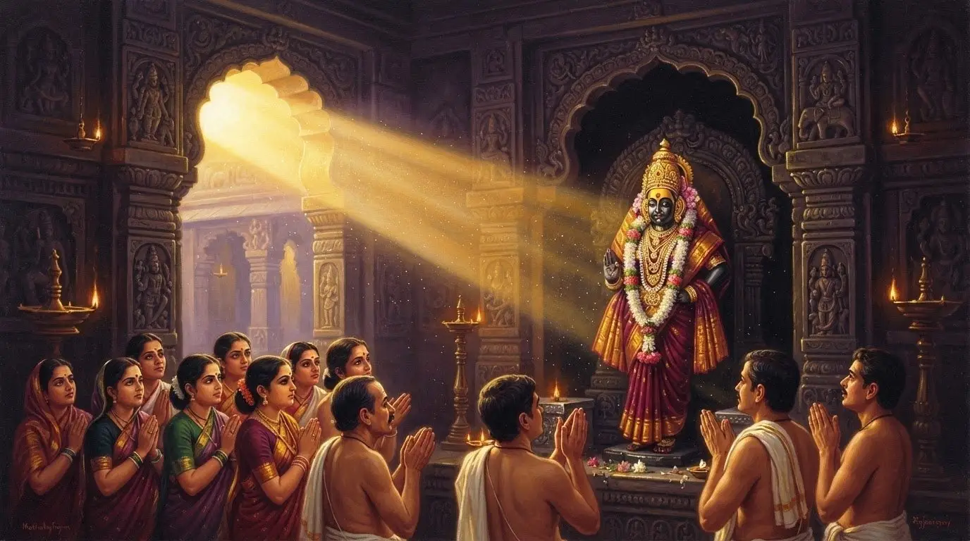 Shri Mahalakshmi Temple, Kolhapur - temple interior.