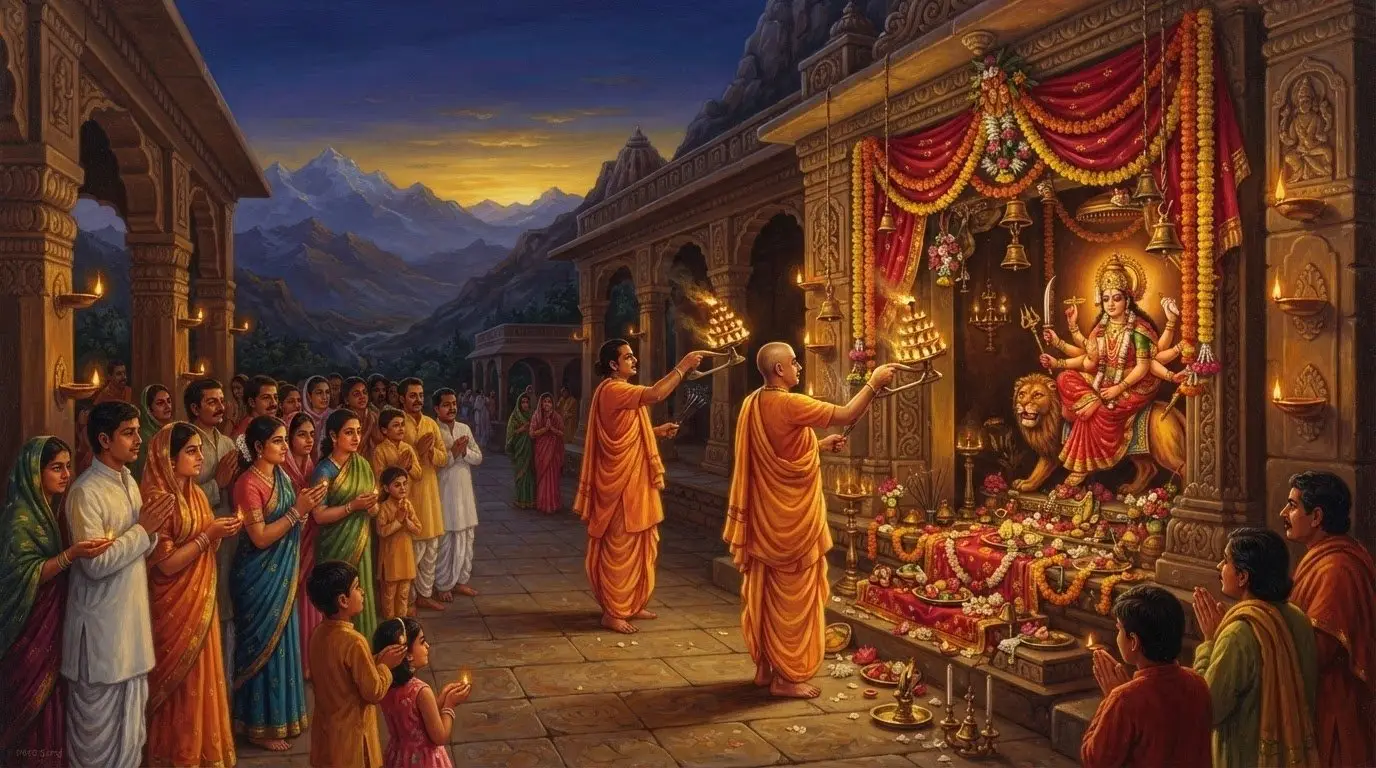 Shri Naina Devi Temple, Himachal Pradesh - temple interior.