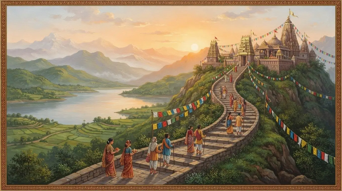 Shri Naina Devi Temple, Himachal Pradesh - sacred surroundings.