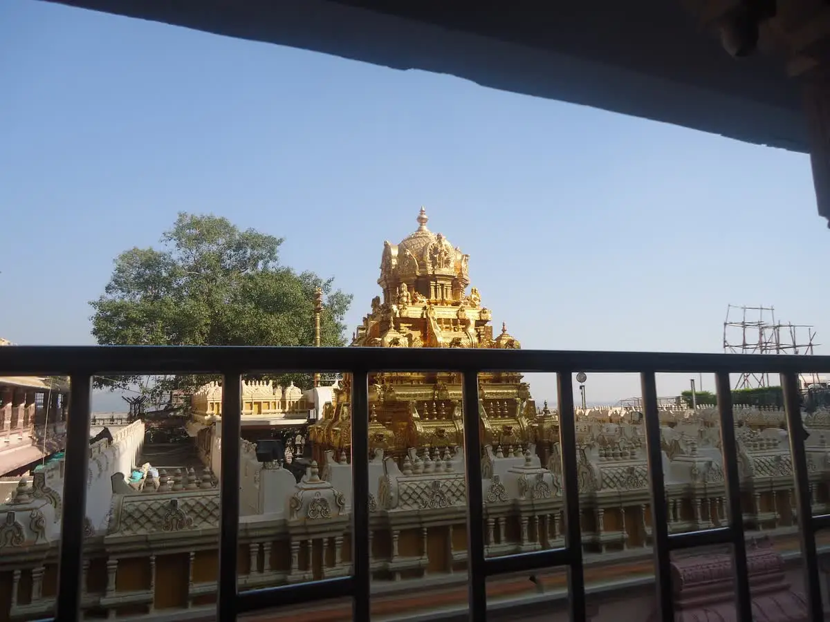The golden vimana of Kanaka Durga Temple seen from the temple premises