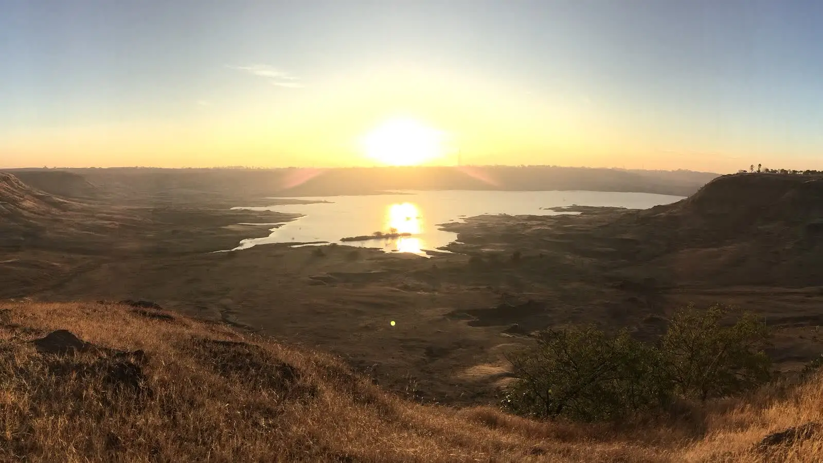 Sunrise over the countryside around Tuljapur in Maharashtra